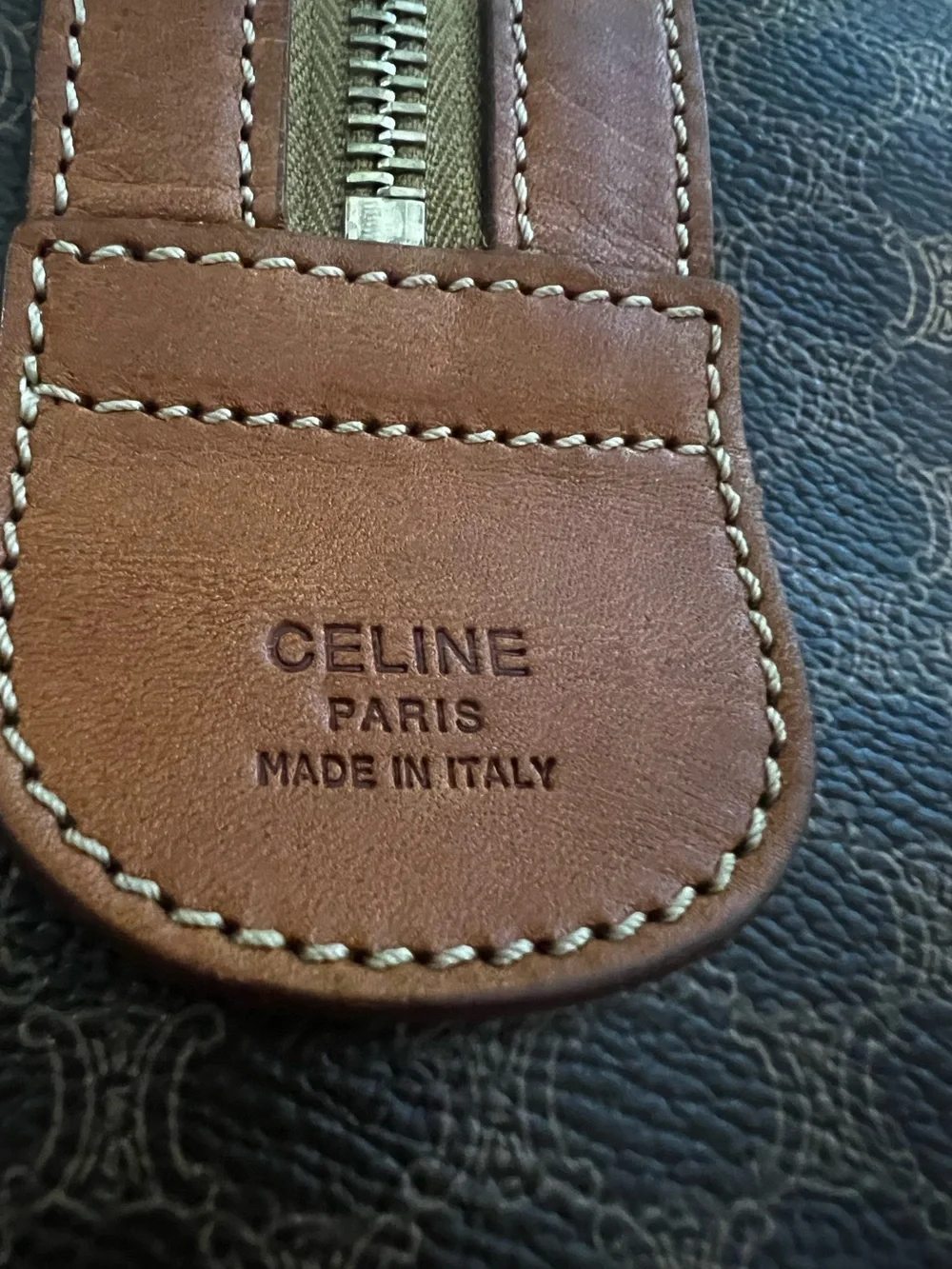 Authentic Vintage Celine Macadam Boston Travel Duffel Bag Italy COA